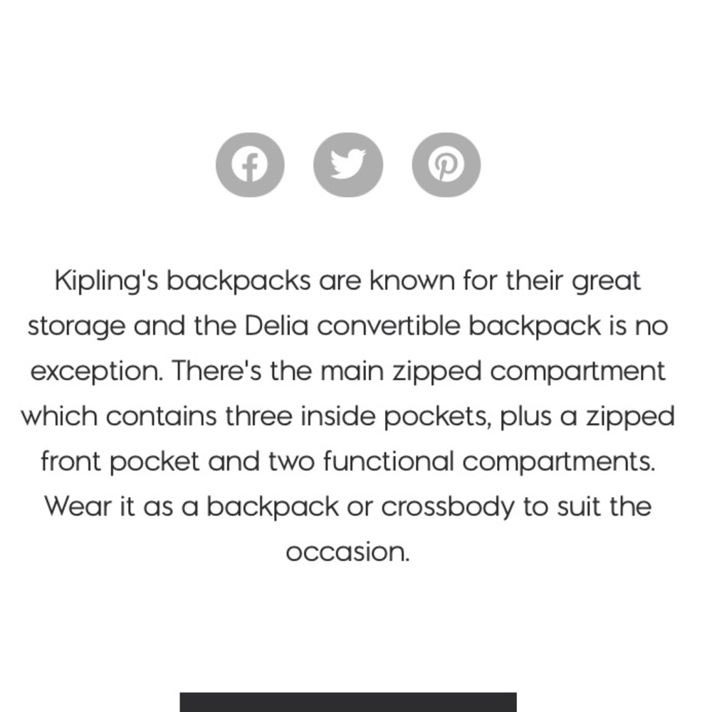 Kipling Mini Backpack Crossbody in pewter - Picture 4 of 6